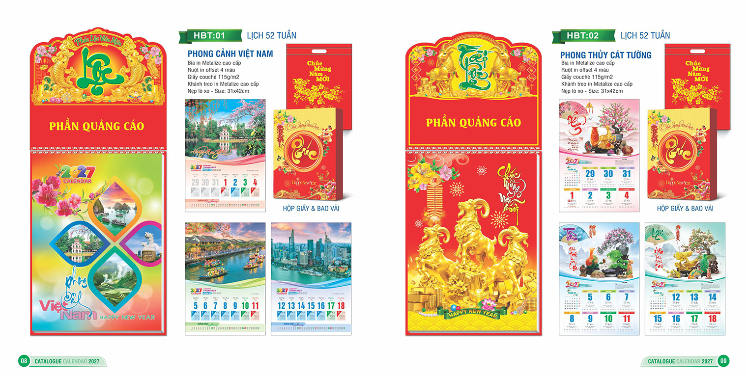 LỊCH 52 TUẦN