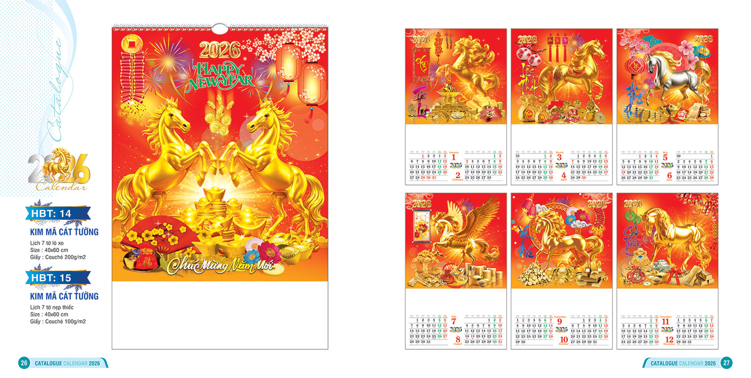 LỊCH 7 TỜ LÒ XO - 