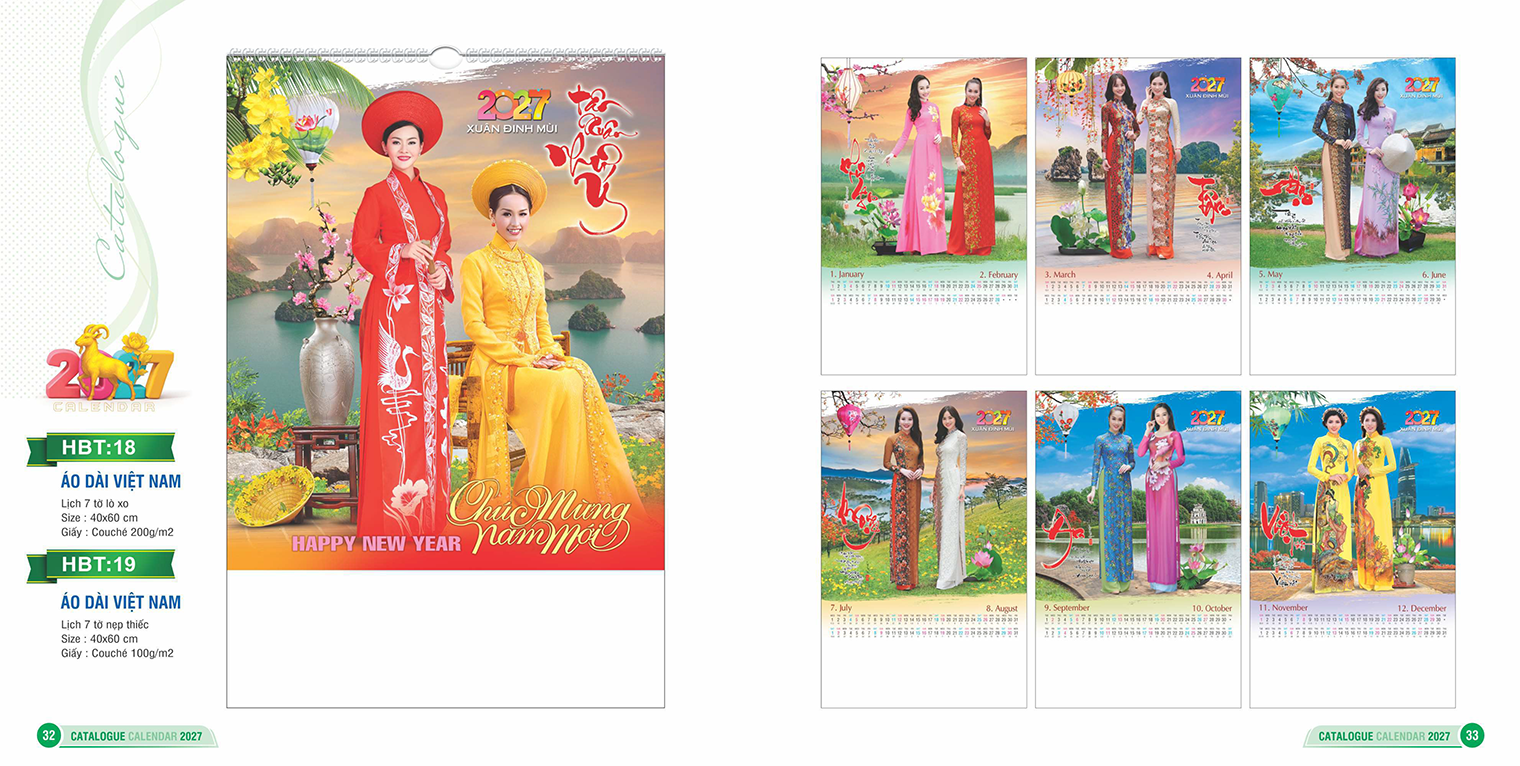 LỊCH 7 TỜ LÒ XO 